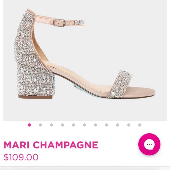 Betsey Johnson Something Blue Collection Rhinestone Heels - Picture 4 of 4